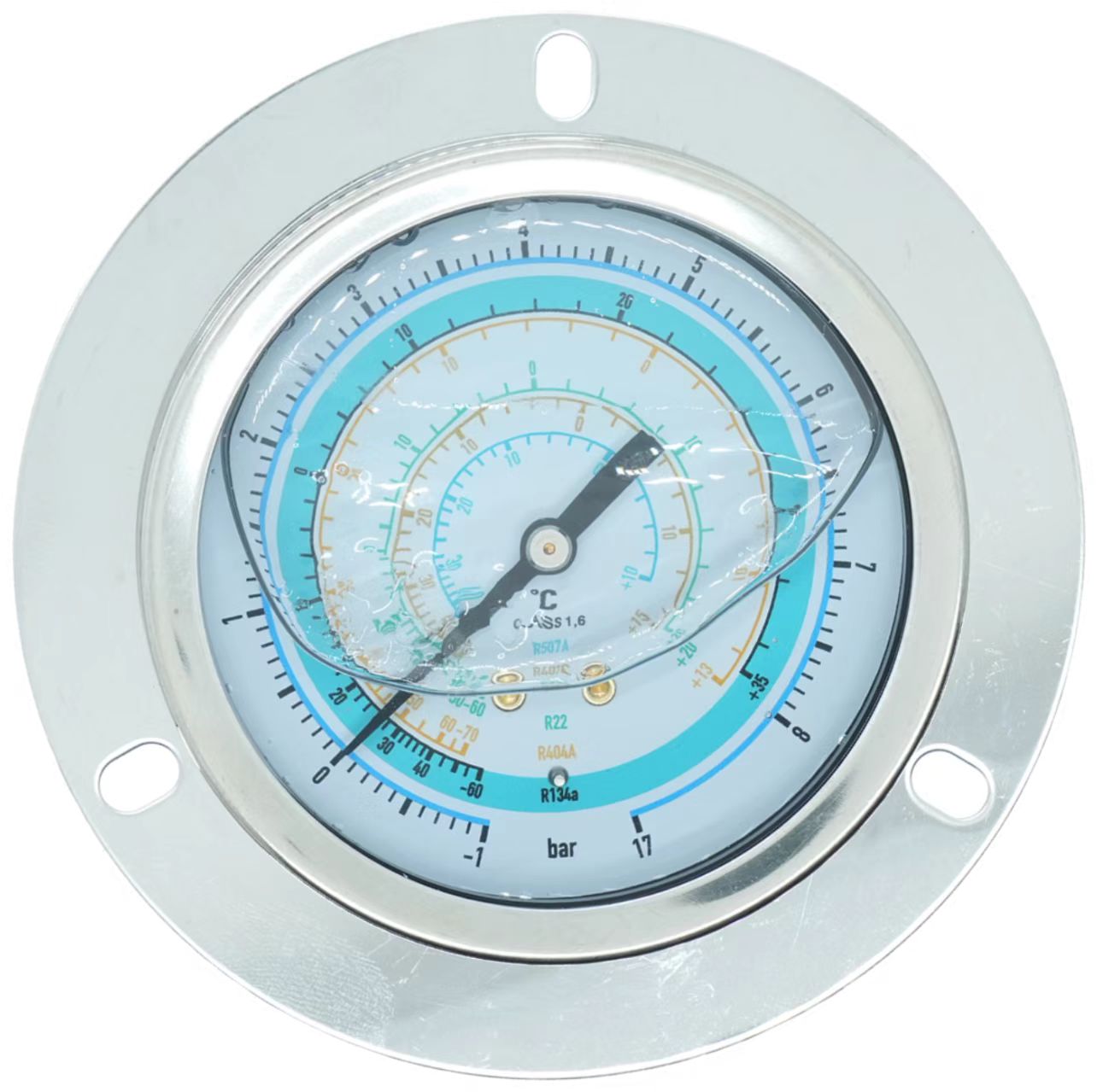 YN80 Axial Front Anti-vibration Refrigerant Gauge R507-17bar